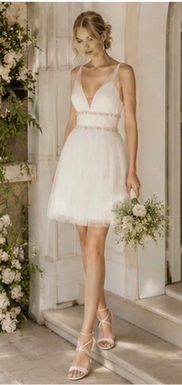 NWT Marchesa Notte Ivory Beaded Tulle Fit & Flare Cocktail Dress US12